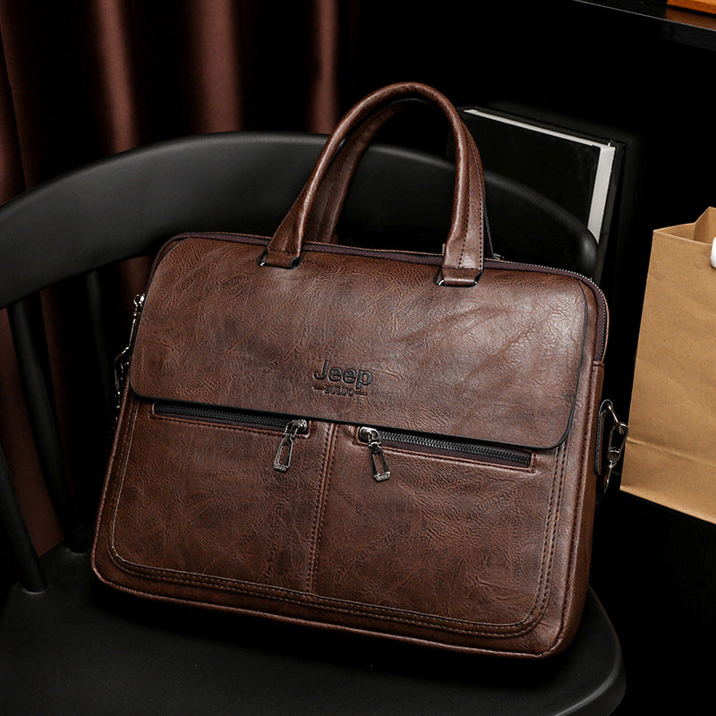 Cartable Homme en Simili Cuir Design Élégant Jeep – حقيبة جلدية