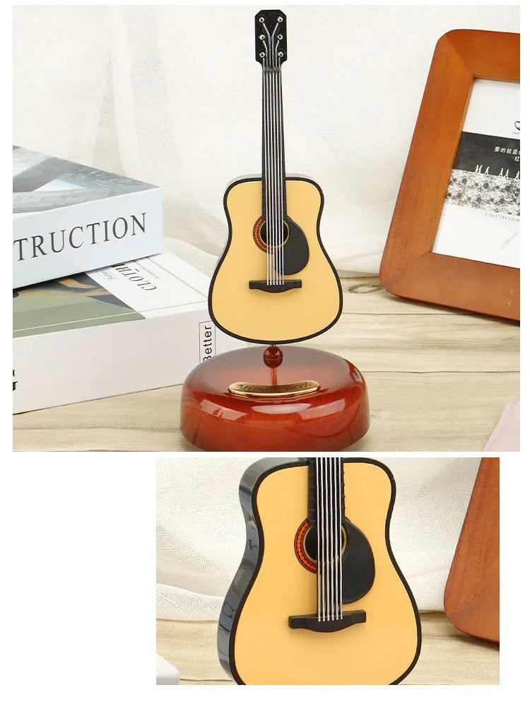 Mini instrument de musique rétro GUITARE, boîte à musique Décoration