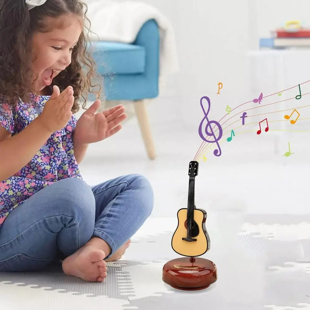 Mini instrument de musique rétro GUITARE, boîte à musique Décoration