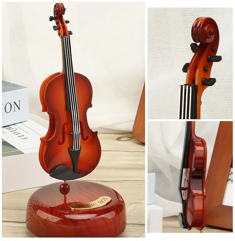 Mini instrument de musique rétro VIOLON, boîte à musique Décoration