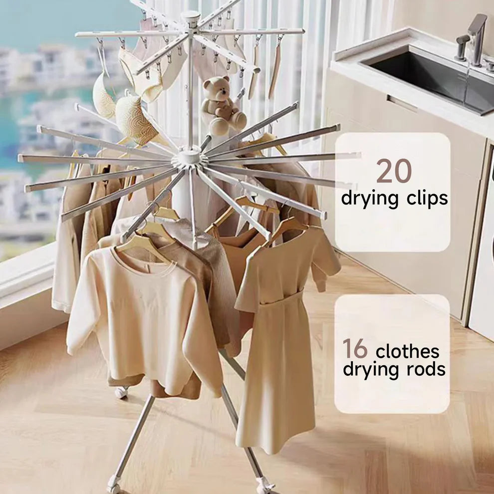 Sèche linge portable et rotatif