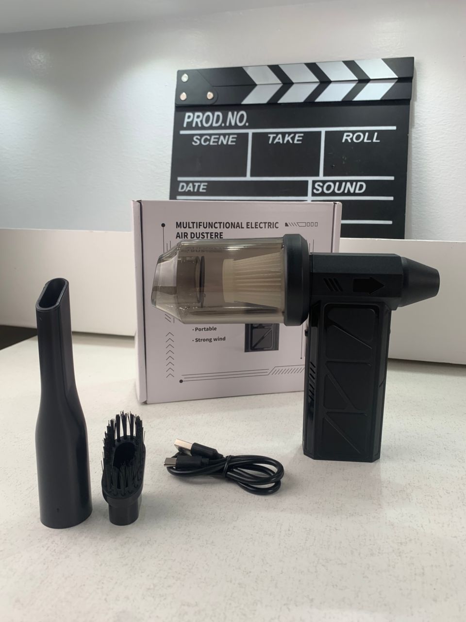 Souffleur et Aspirateur Portable avec Ventilateur Turbo à Jet 2en1 4 Vitesses – جهاز نسف الهواء ومكنسة كهربائية محمول