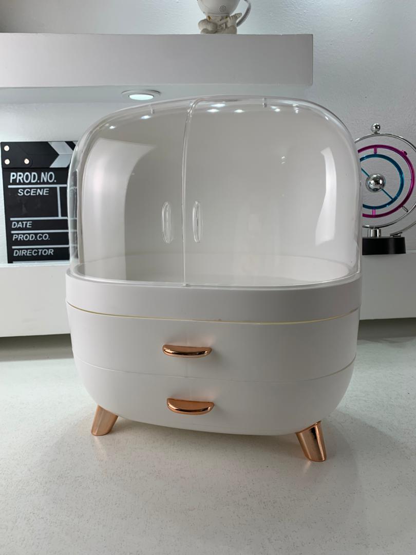 Boîte de rangement de maquillage, présentoir de rangement de cosmétiques avec tiroir