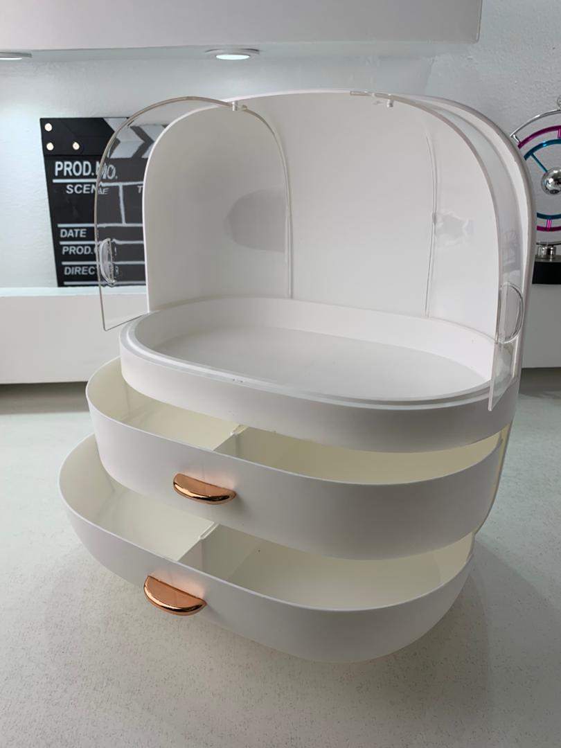 Boîte de rangement de maquillage, présentoir de rangement de cosmétiques avec tiroir