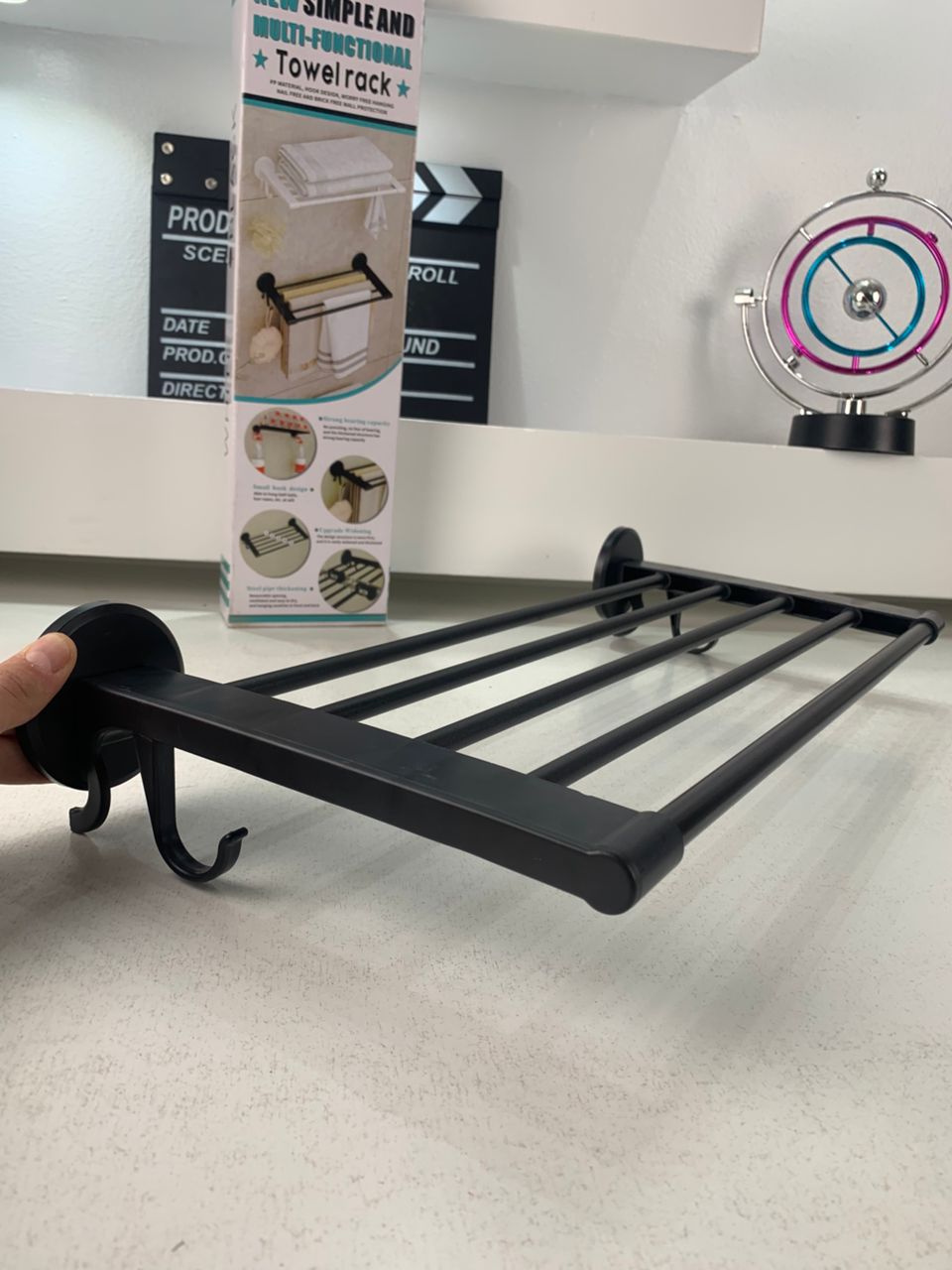 Porte-serviettes mural Sans perçage multifonctionnel – رف حمام