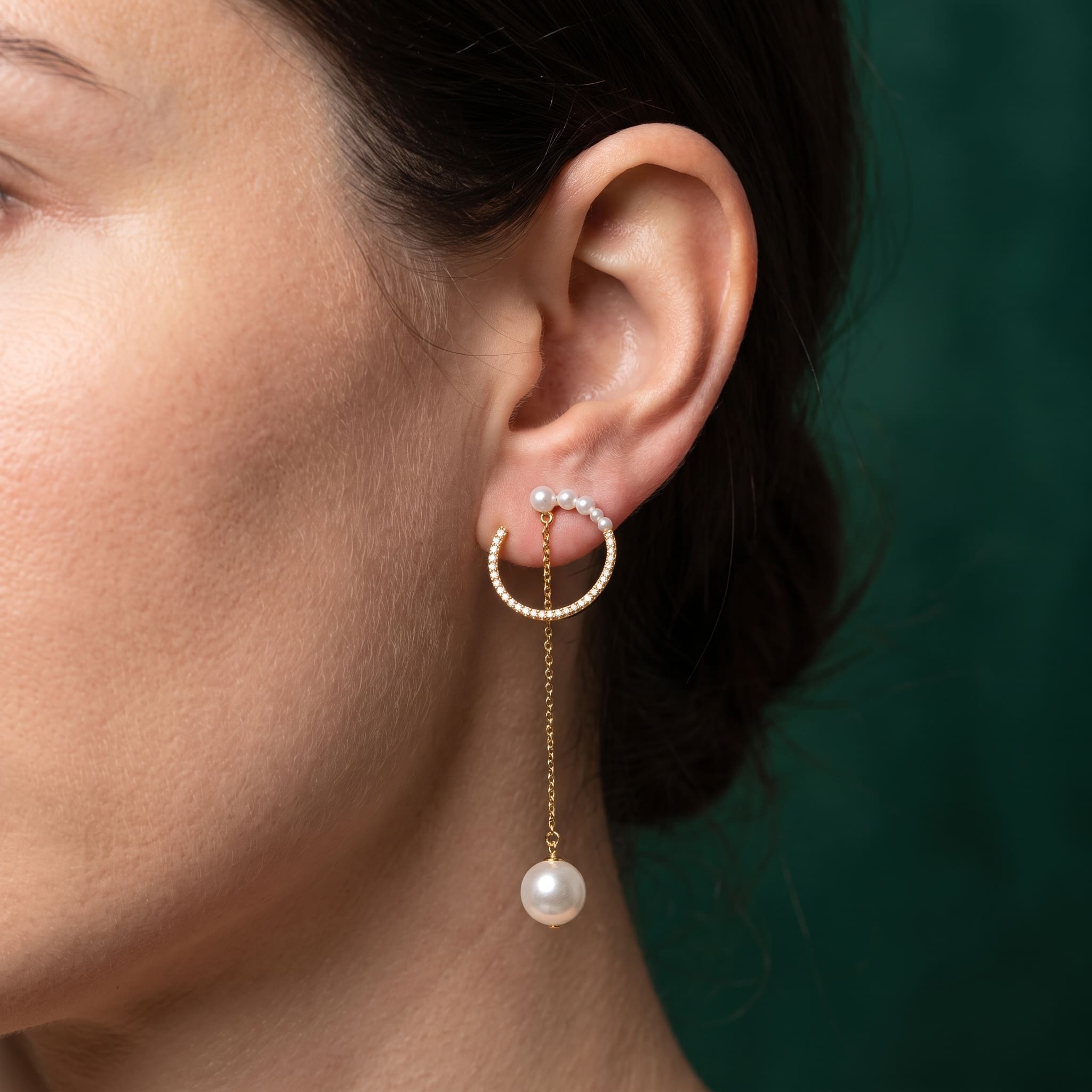 Boucles d'oreilles Perlina - Plaqué or