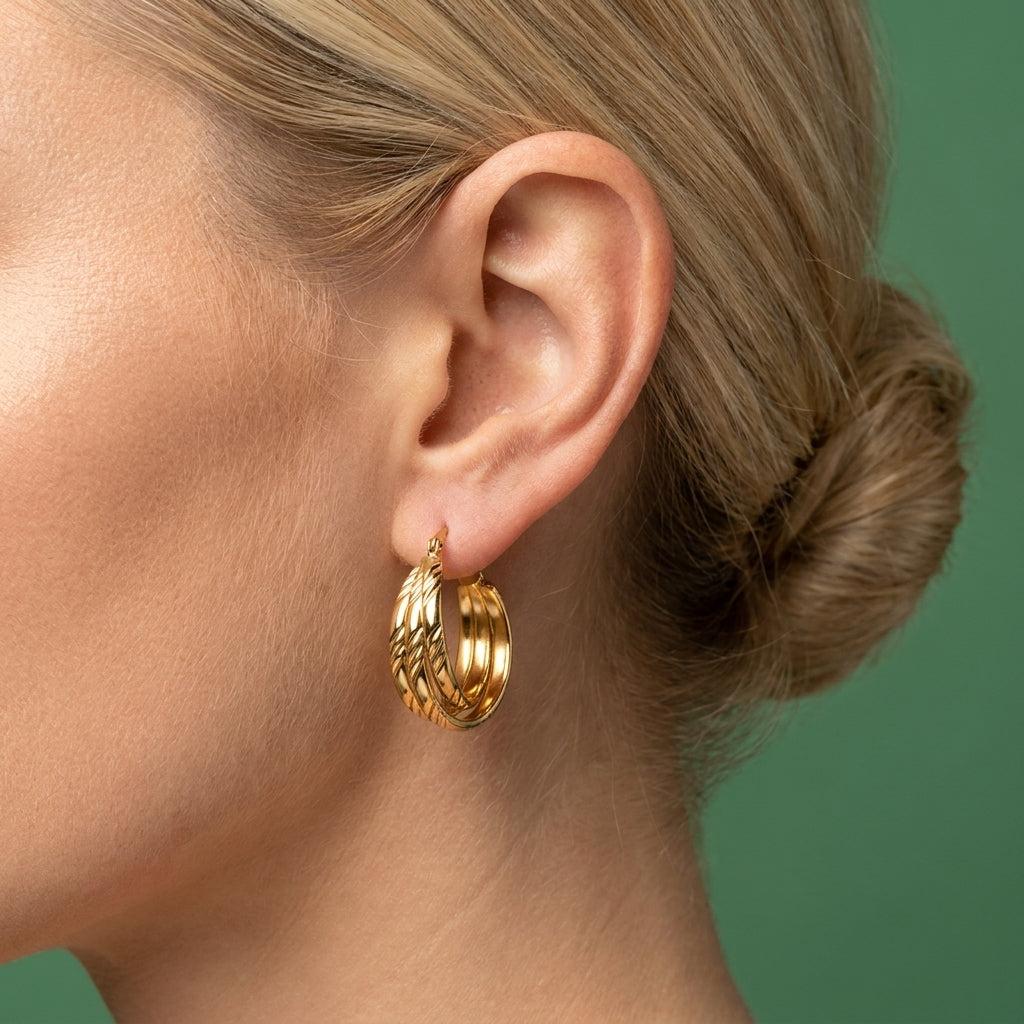 Boucles d'oreilles Treccia - Acier Inoxydable