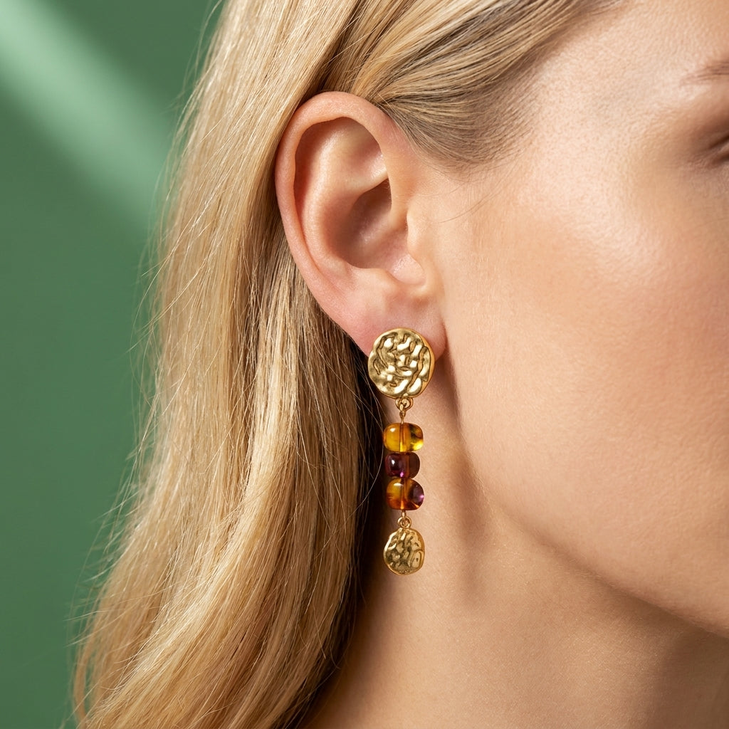 Boucles D'oreilles Zineta - Acier Inoxydable
