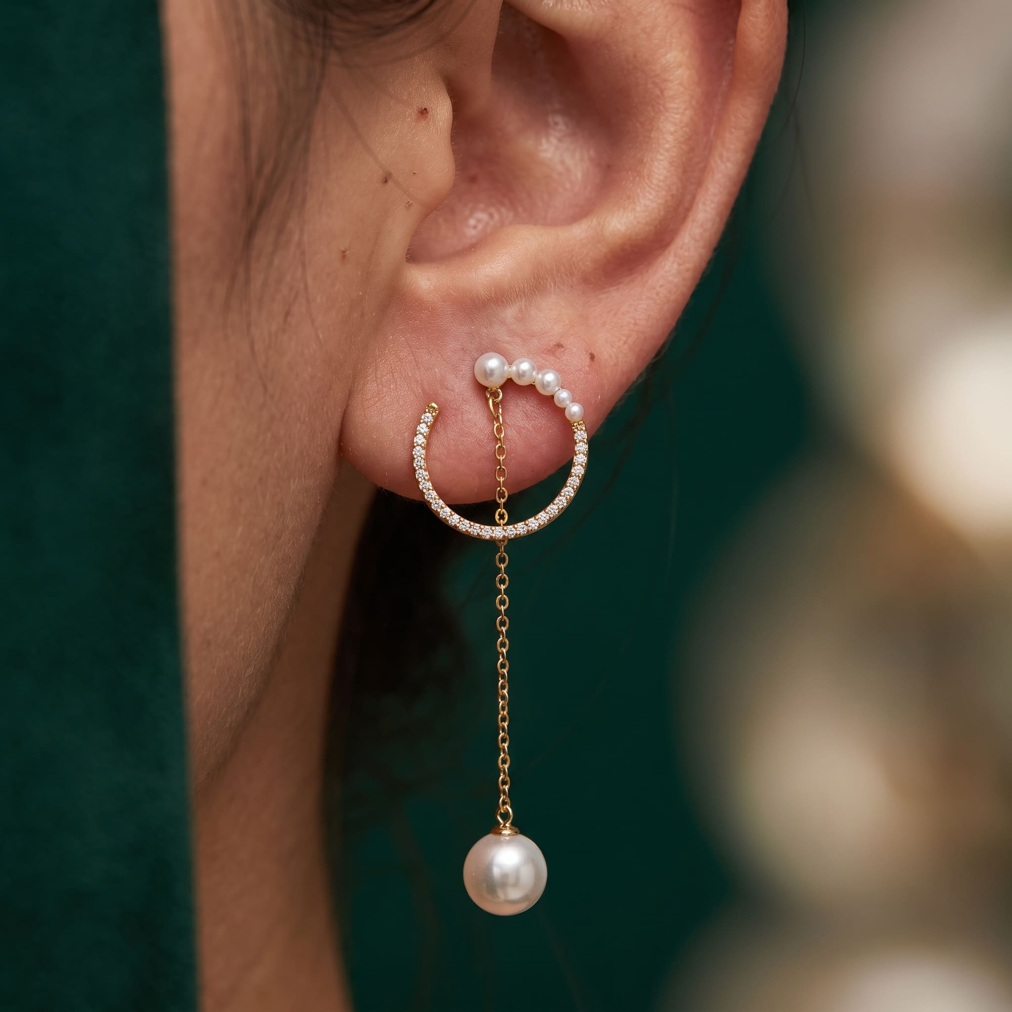 Boucles d'oreilles Perlina - Plaqué or