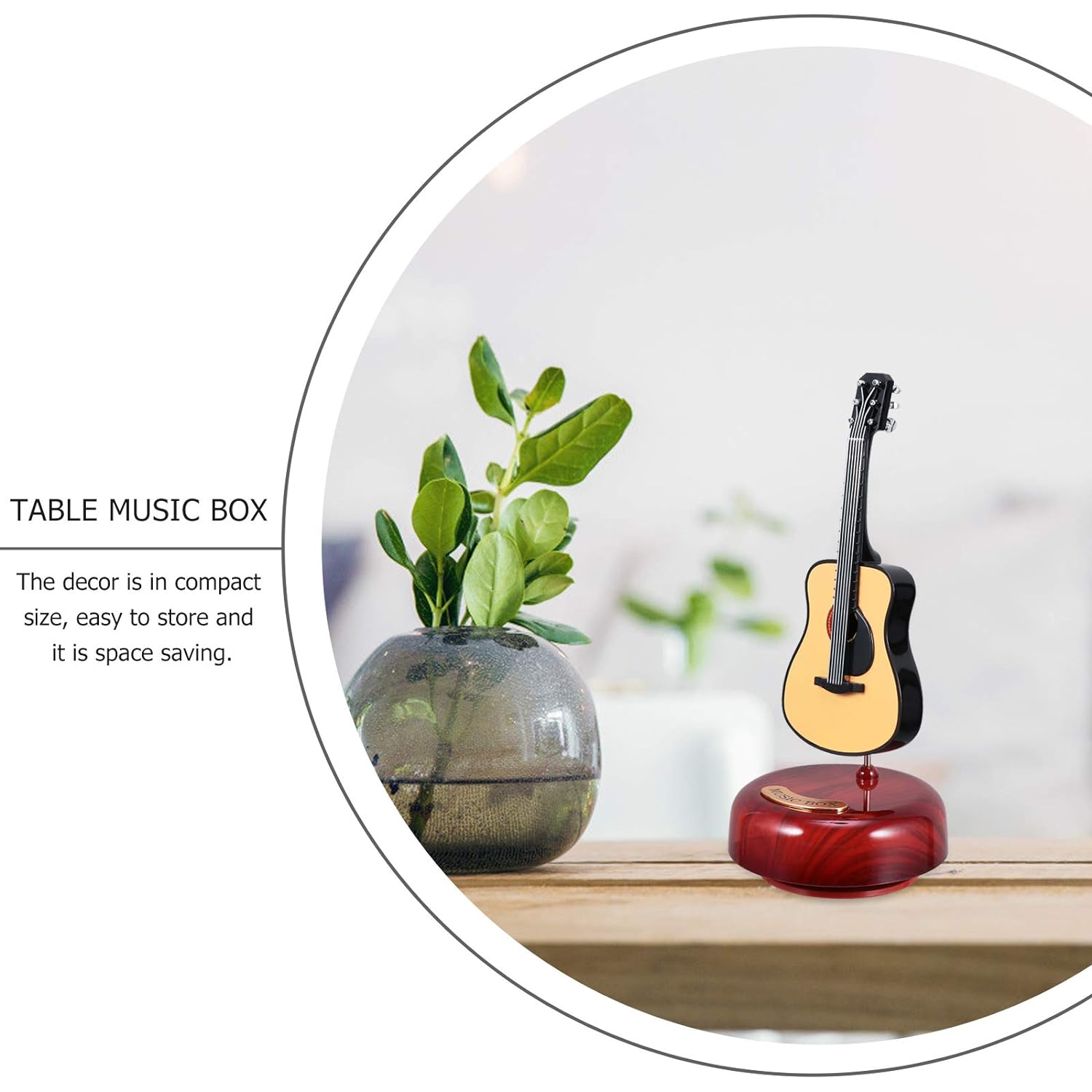 Mini instrument de musique rétro GUITARE, boîte à musique Décoration