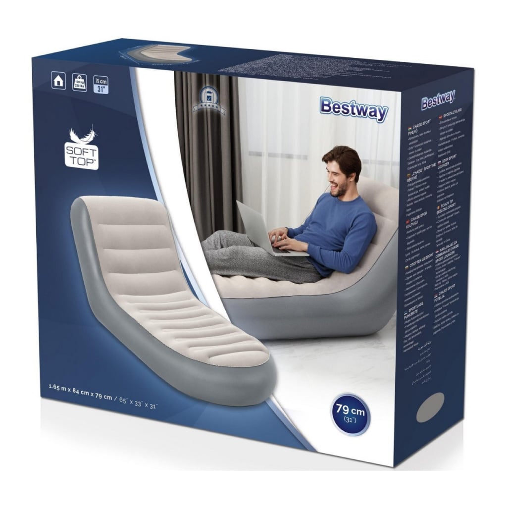Bestway Chaise Longue Confortable Soft Top Portable 75064