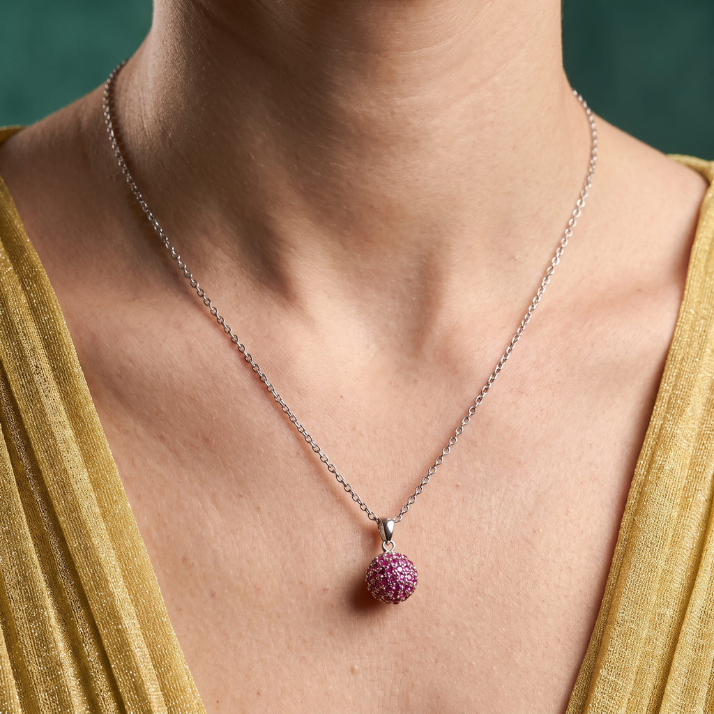 Parure Nova Magenta - plaqué or / Acier Inoxydable