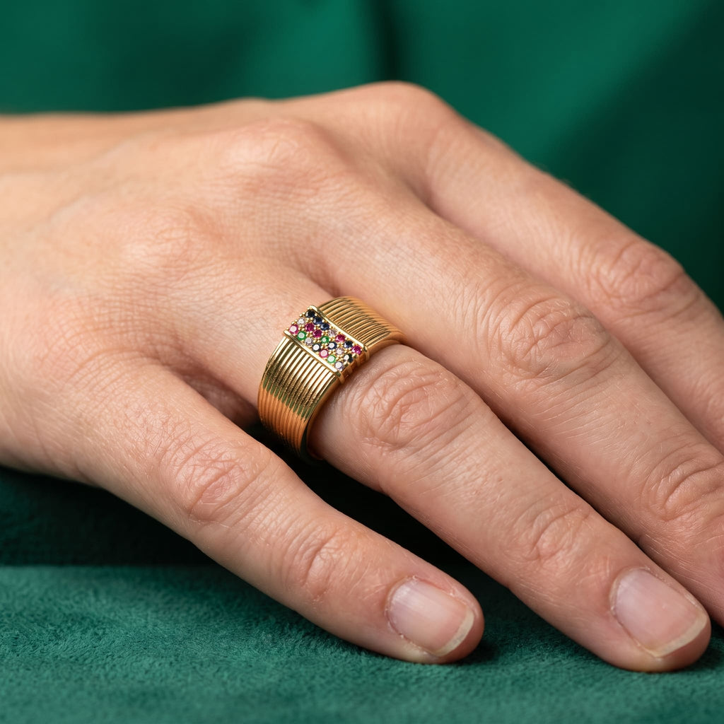 Bague Gemma - Plaqué or