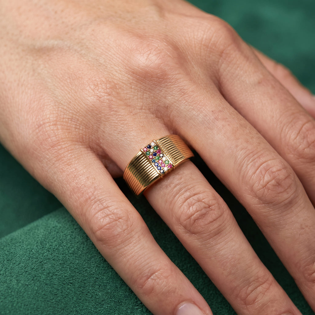 Bague Gemma - Plaqué or