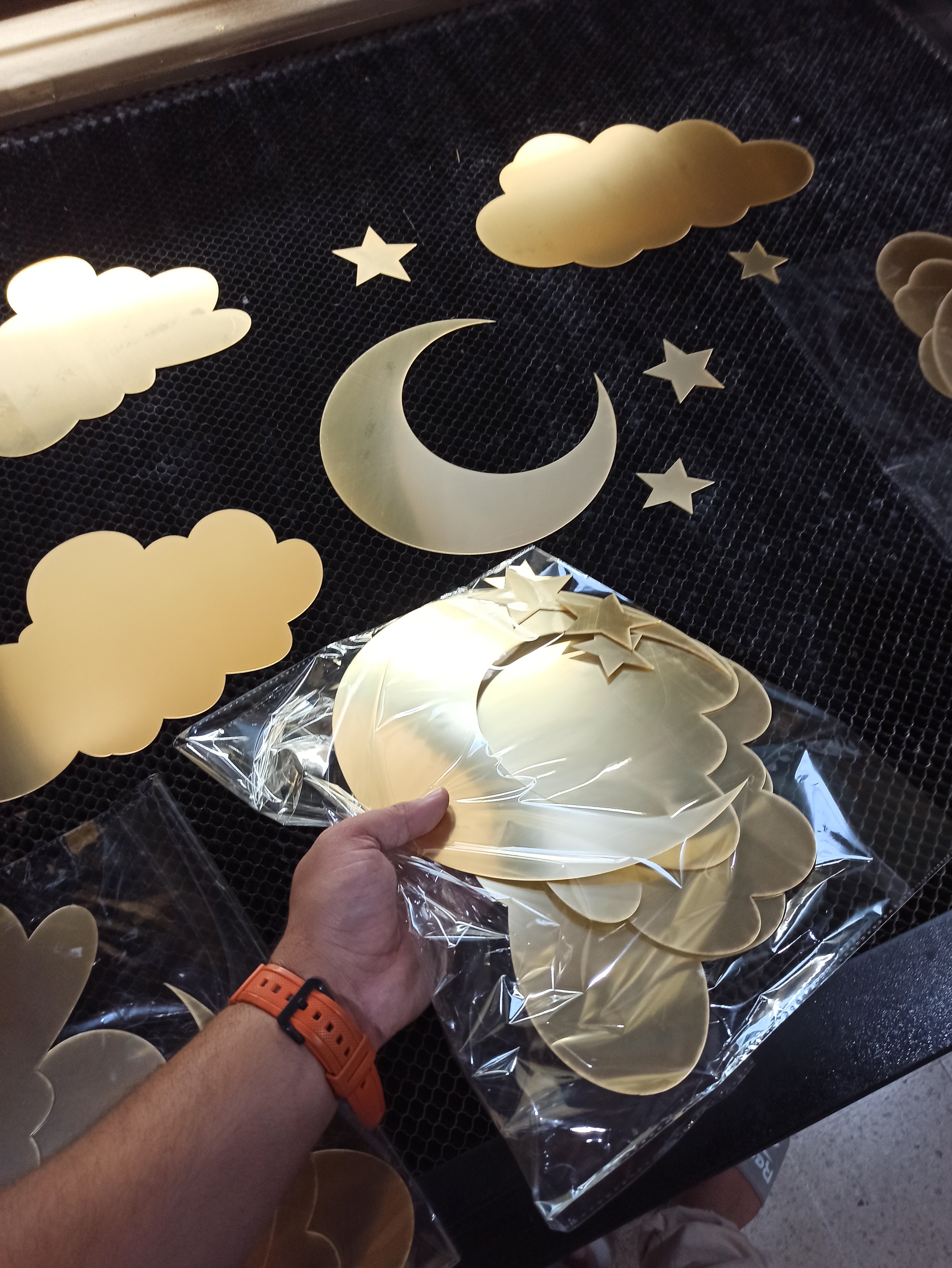 DECORATION chambre d enfant nuage etoiles lune WD015