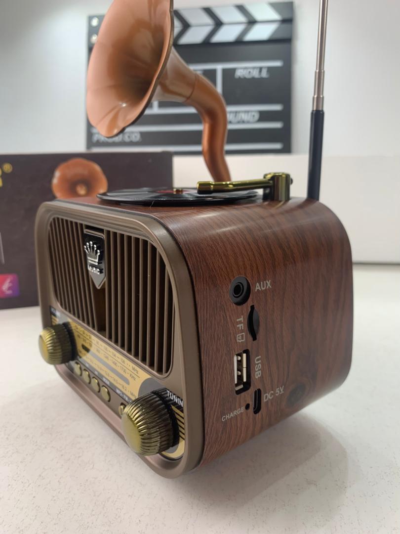 Radio rétro sans fil Bluetooth FM AM SW avec USB TF MD-1319BT – مكبر صوت بلوتوث على شكل راديو