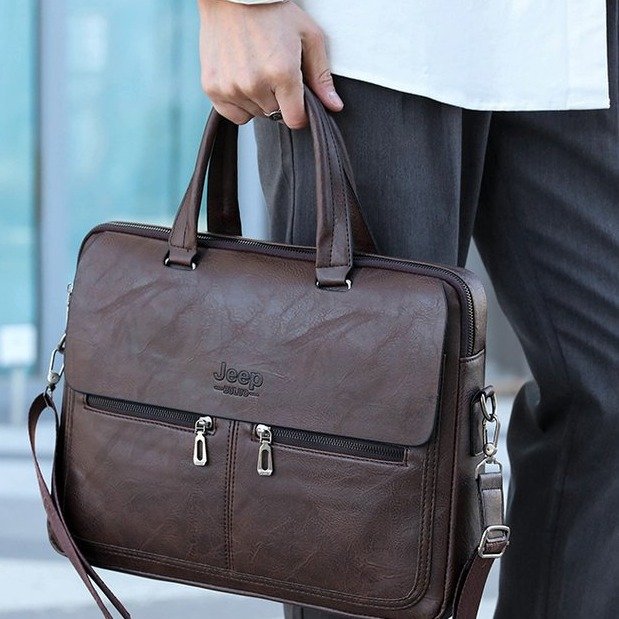 Cartable Homme en Simili Cuir Design Élégant Jeep  – حقيبة جلدية