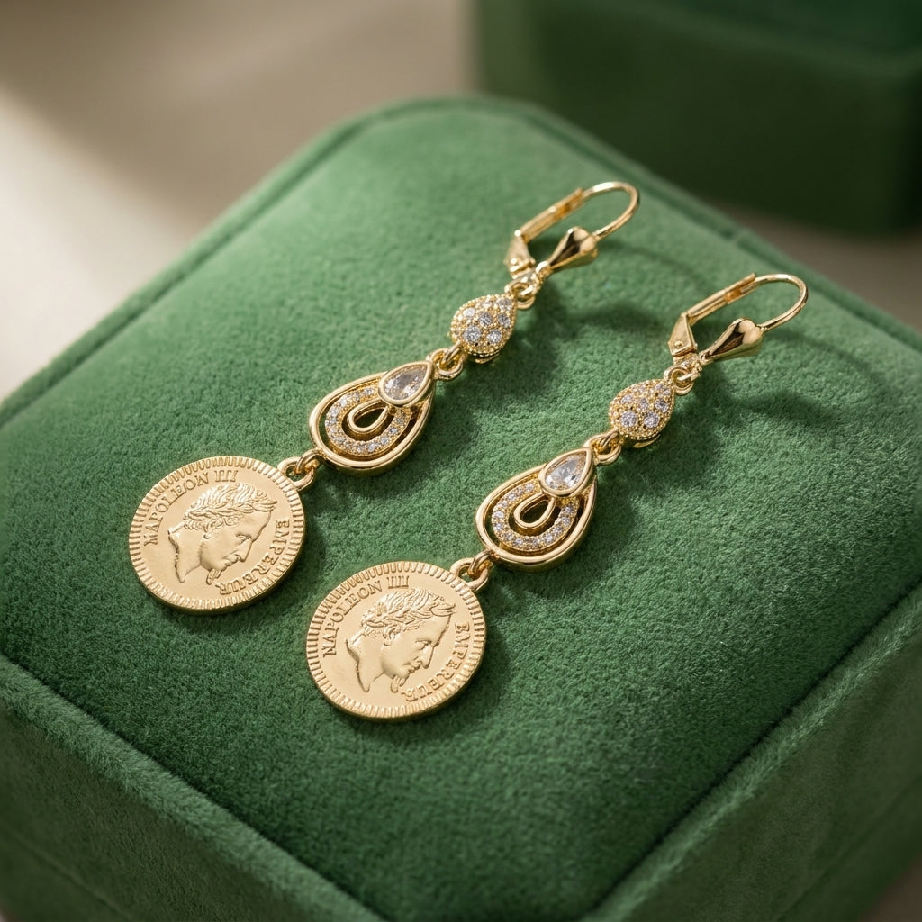 Boucles d’oreilles Monarca – Plaqué Or