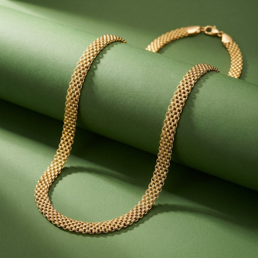 Collier Étoffe - Acier Inoxydable