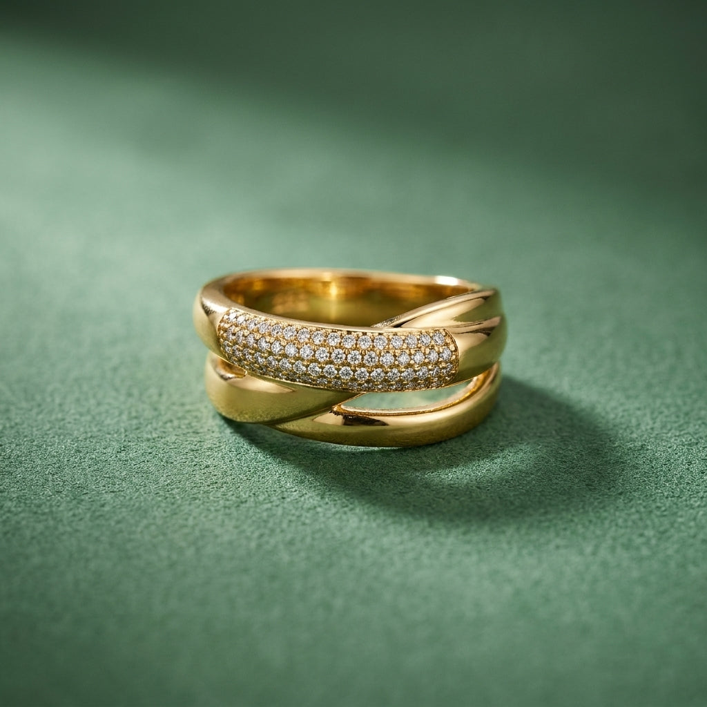 Bague Incrocio - Plaqué Or OR