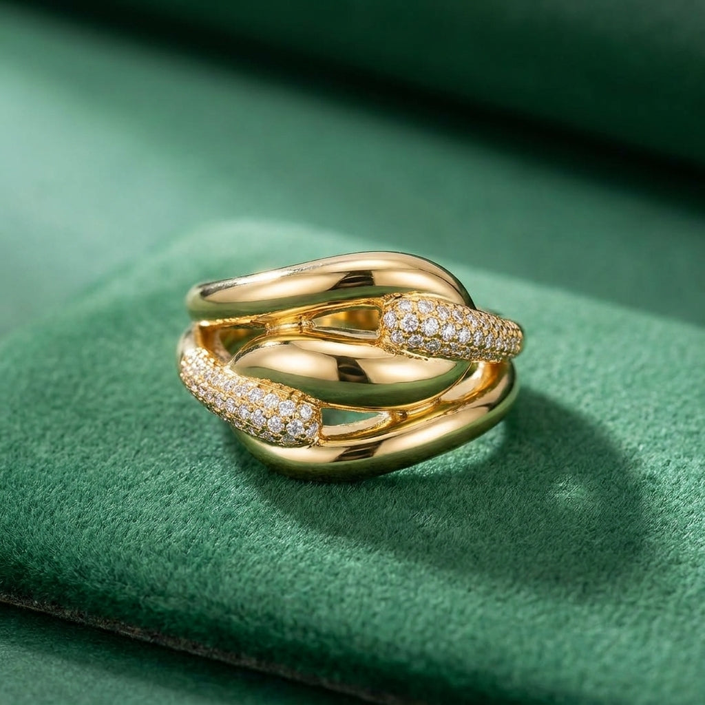 Bague Treccia - plaqué Or OR