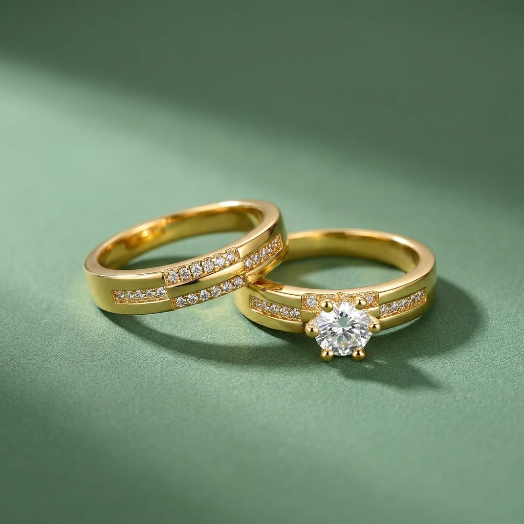 Bague Promessa - plaqué or