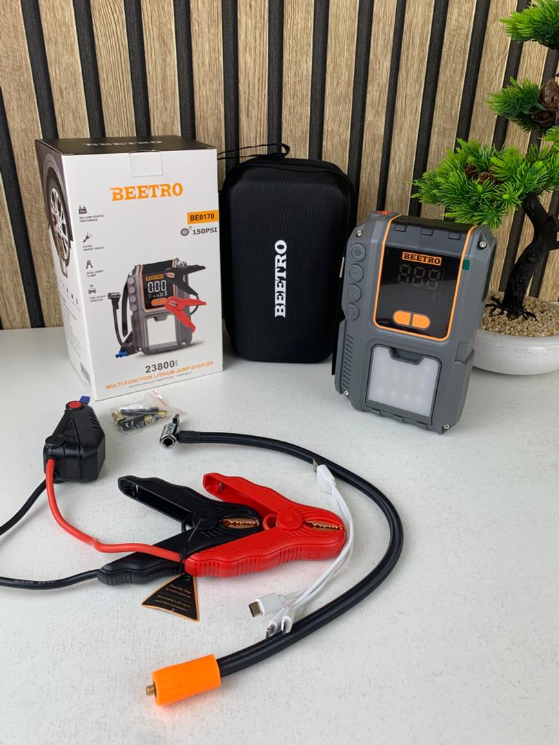Booster Batterie 23800mAh avec gonfleur de pneu LED Light Beetro BE170 – جهاز تعزيز البطارية مع نافخ عجلات 4في1