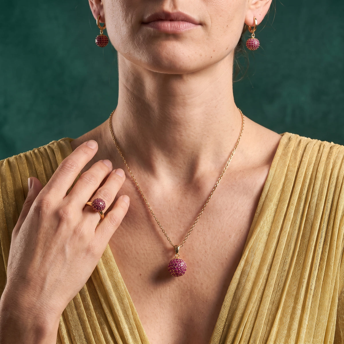 Parure Nova Rose  - plaqué or / Acier Inoxydable