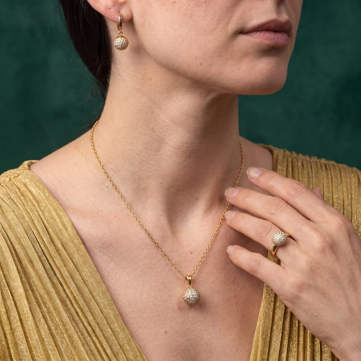 Parure Nova - plaqué or / Acier Inoxydable