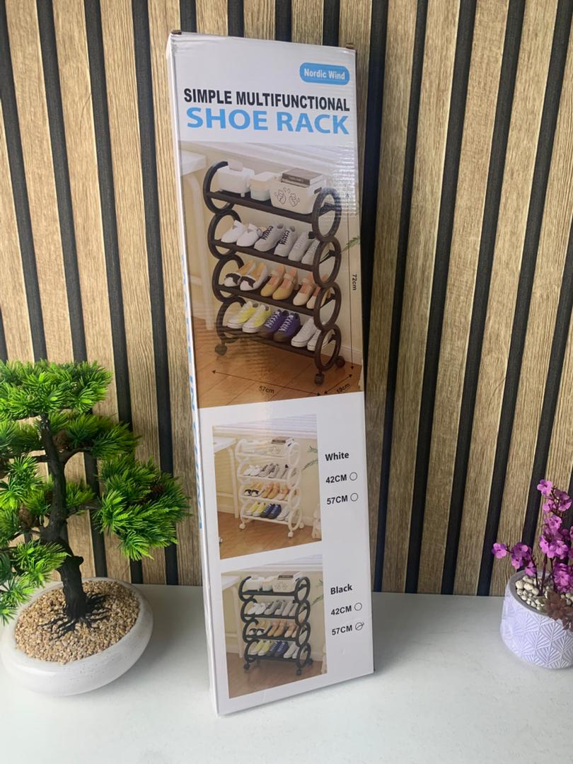 Étagère à Chaussures Design Compact avec Roulettes – حامل أحذية مبتكر متنقل