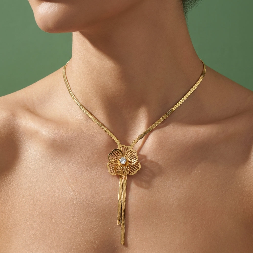 Collier FLORÉVIA – Acier inoxydable