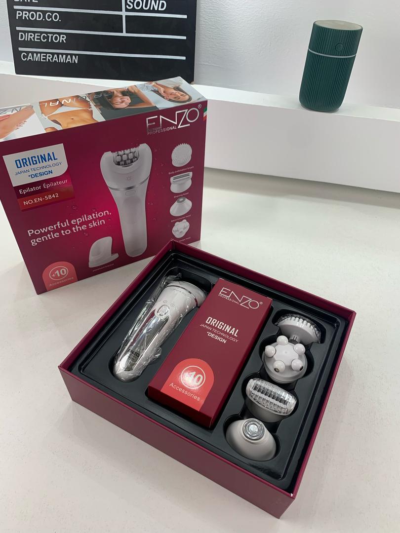 Épilateur sans fil Enzo Wet & Dry avec 10 accessoires – مزيل شعر للنساء
