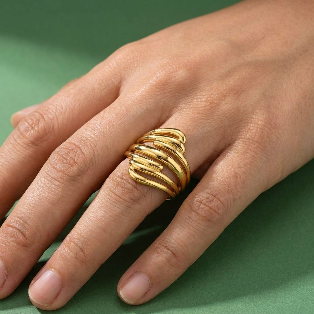 Bague Linea - Acier Inoxydable