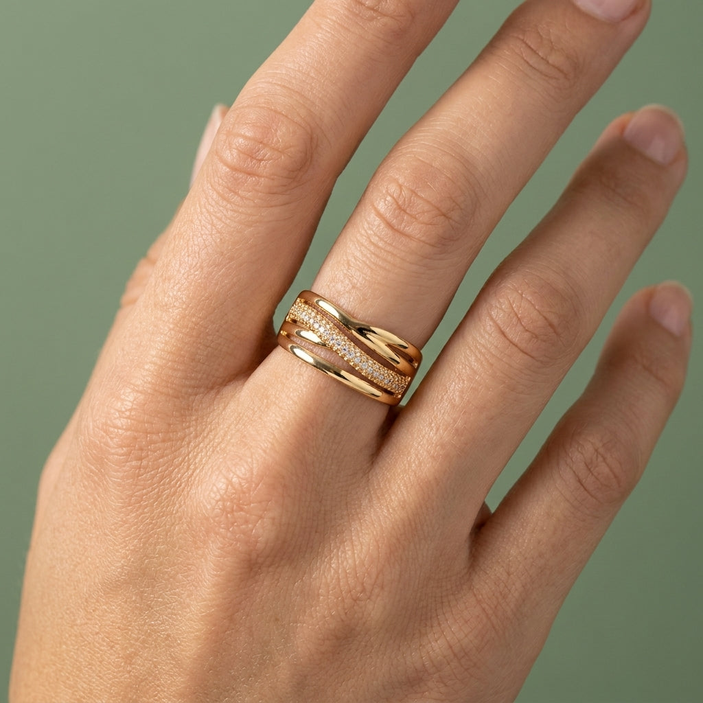 bague Intesa -  plaqué Or OR