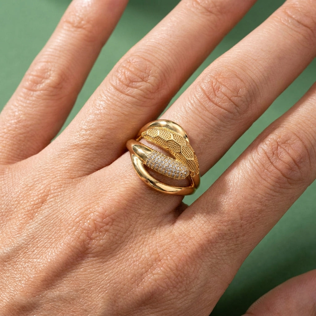 Bague Trilogia - Plaqué Or OR