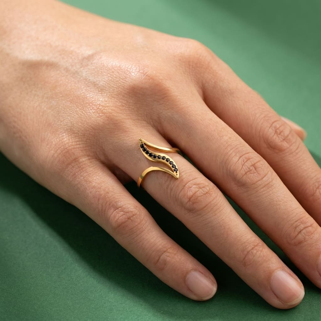 Bague Sinuosa - Acier Inoxydable