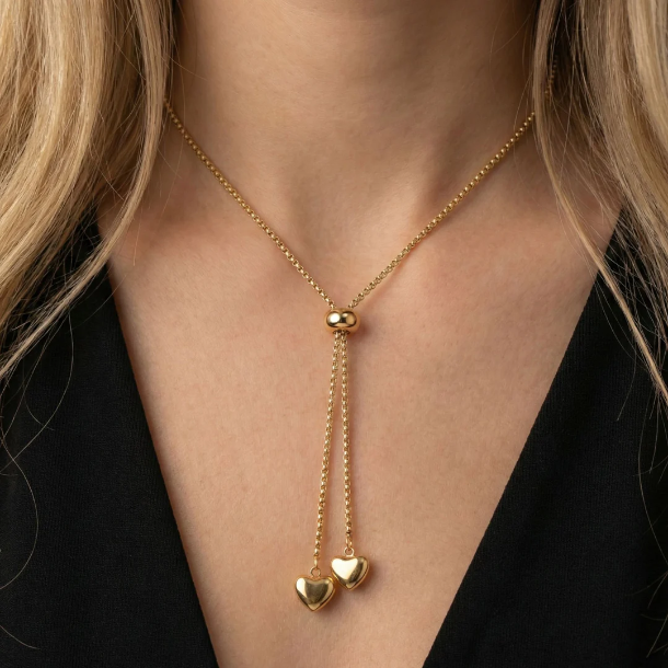 Collier Twin Hearts – Acier Inoxydable