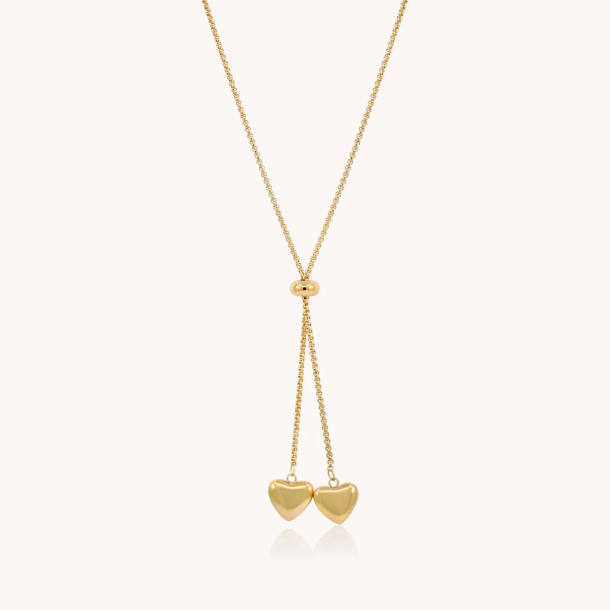 Collier Twin Hearts – Acier Inoxydable