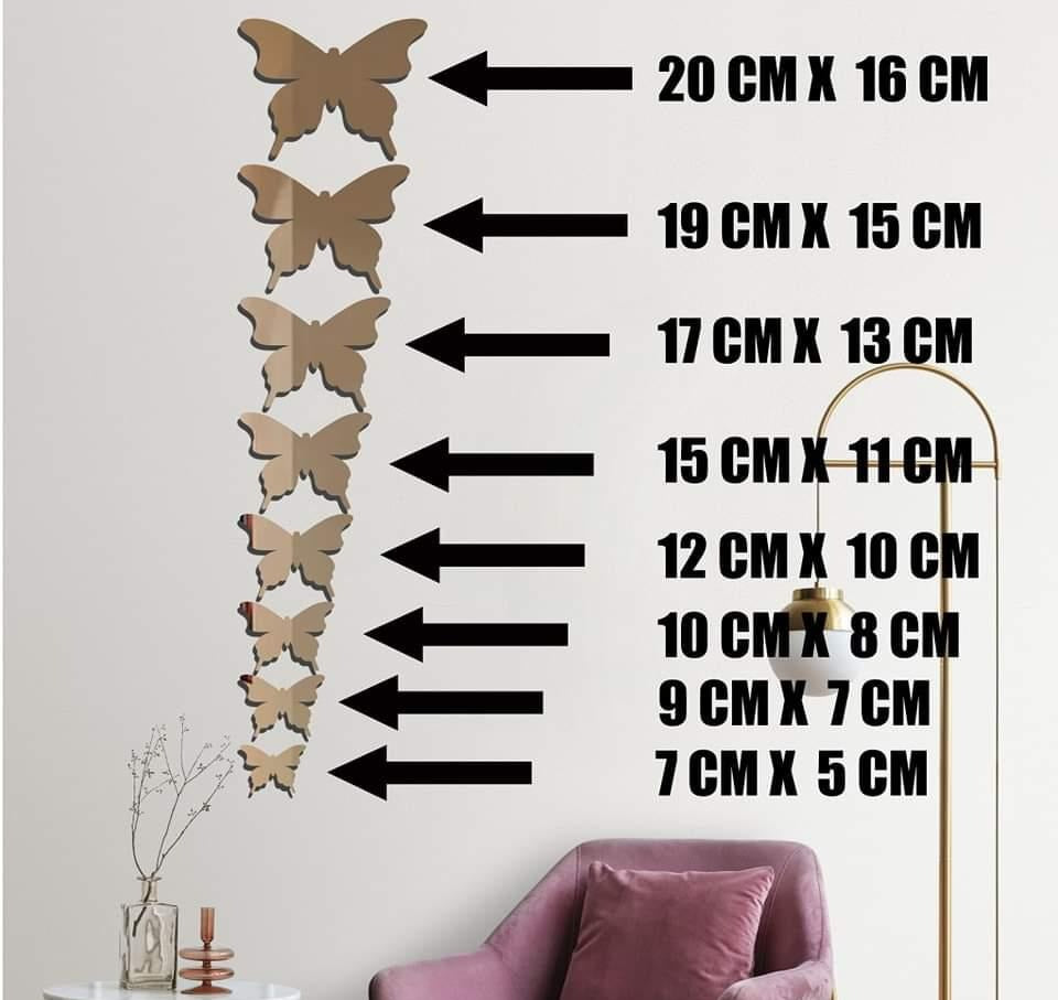 DECORATION MURALE PAPILLON PACK 16PCS DM003