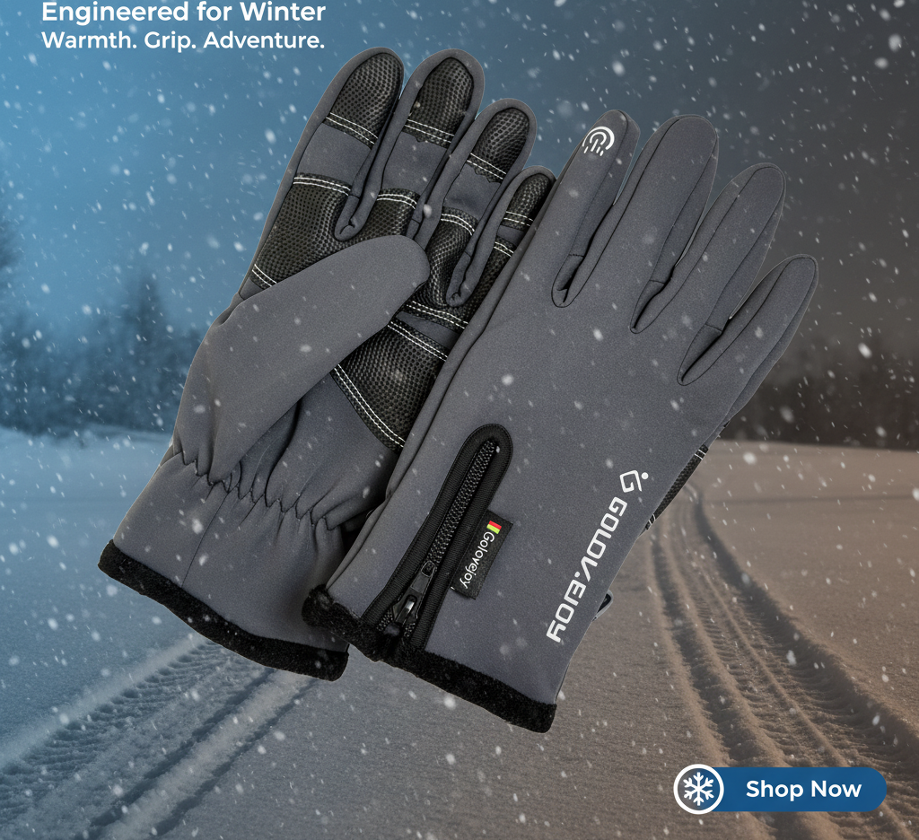 Golovejoy Unisexe Écran Tactile, Gants Hiver , Coupe-Vent Imperméable À L'eau