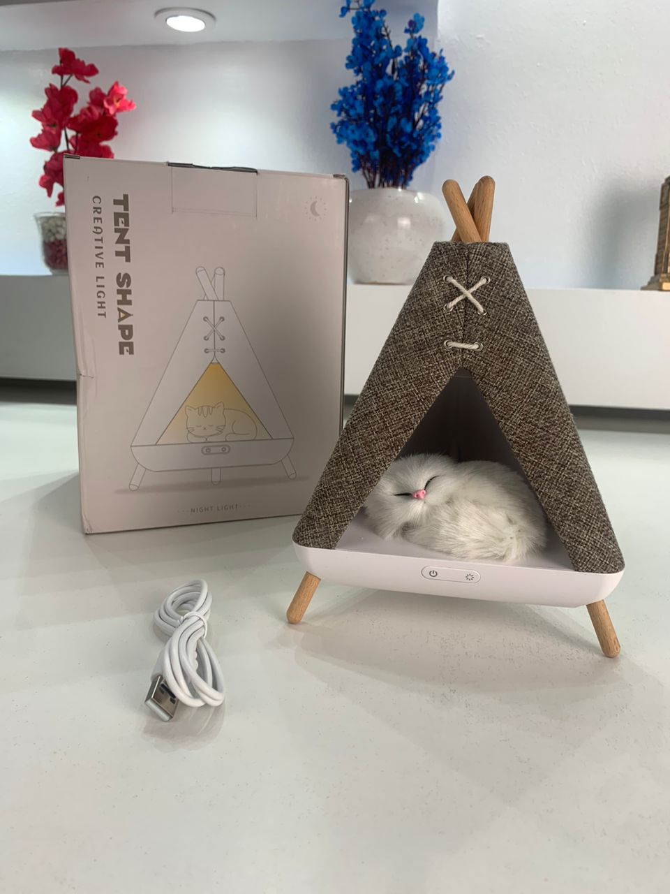 Veilleuse et Haut Parleur design en forme de tente – مكبر صوت على شكل خيمة