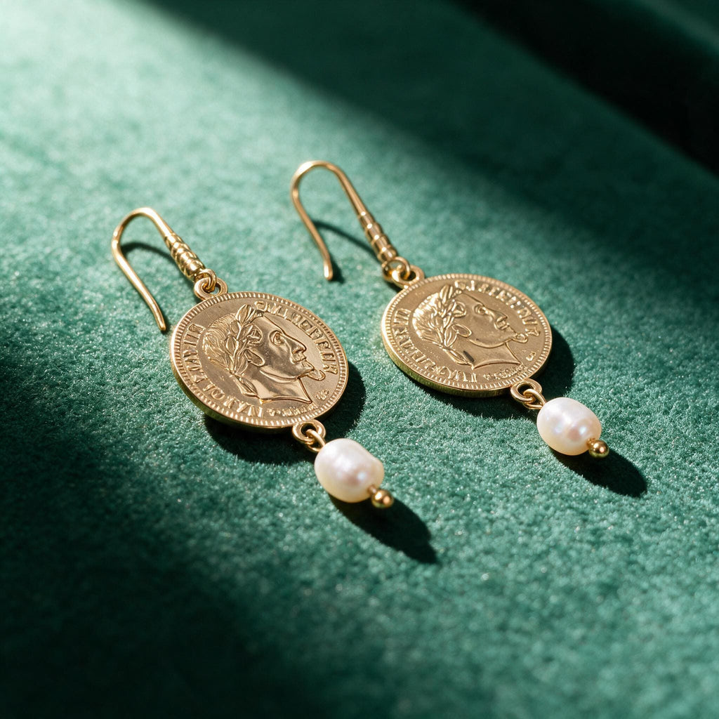 Boucles d'oreilles Moneta - Plaqué or