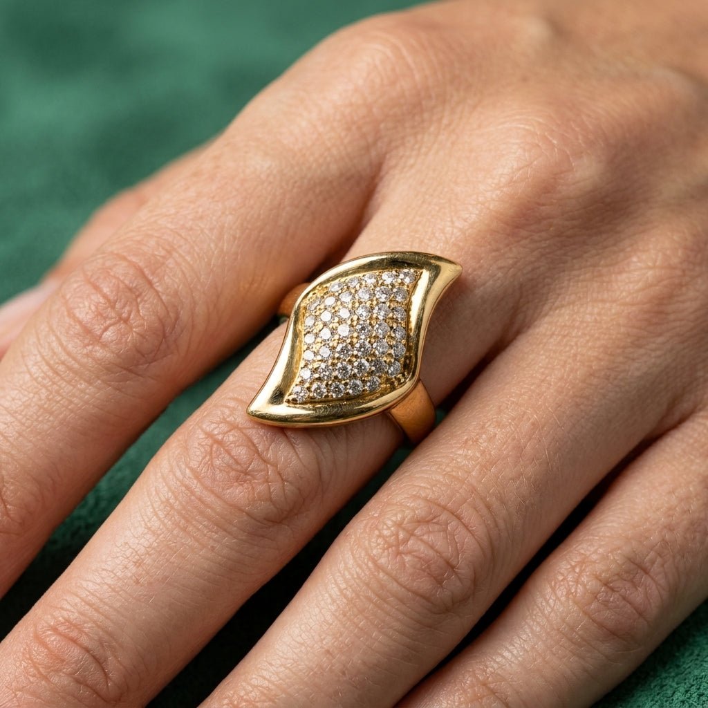 Bague Foglia - Plaqué Or