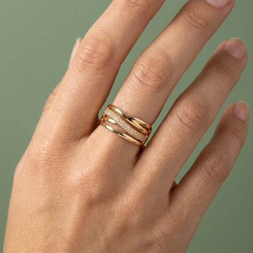 bague Intesa -  plaqué Or OR