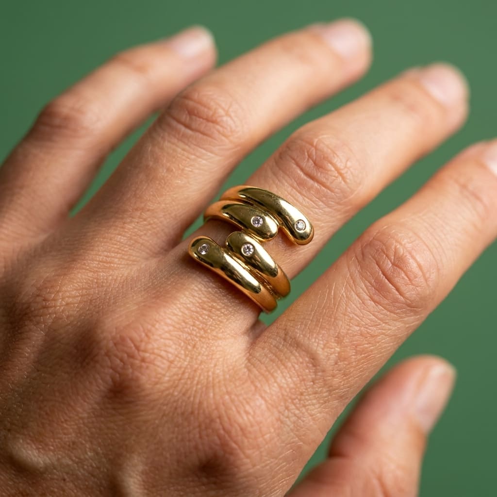 Bague Spiralia - Acier Inoxydable