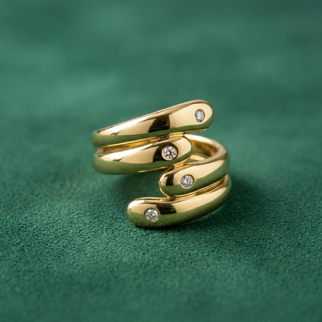 Bague Spiralia - Acier Inoxydable