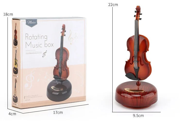 Mini instrument de musique rétro VIOLON, boîte à musique Décoration