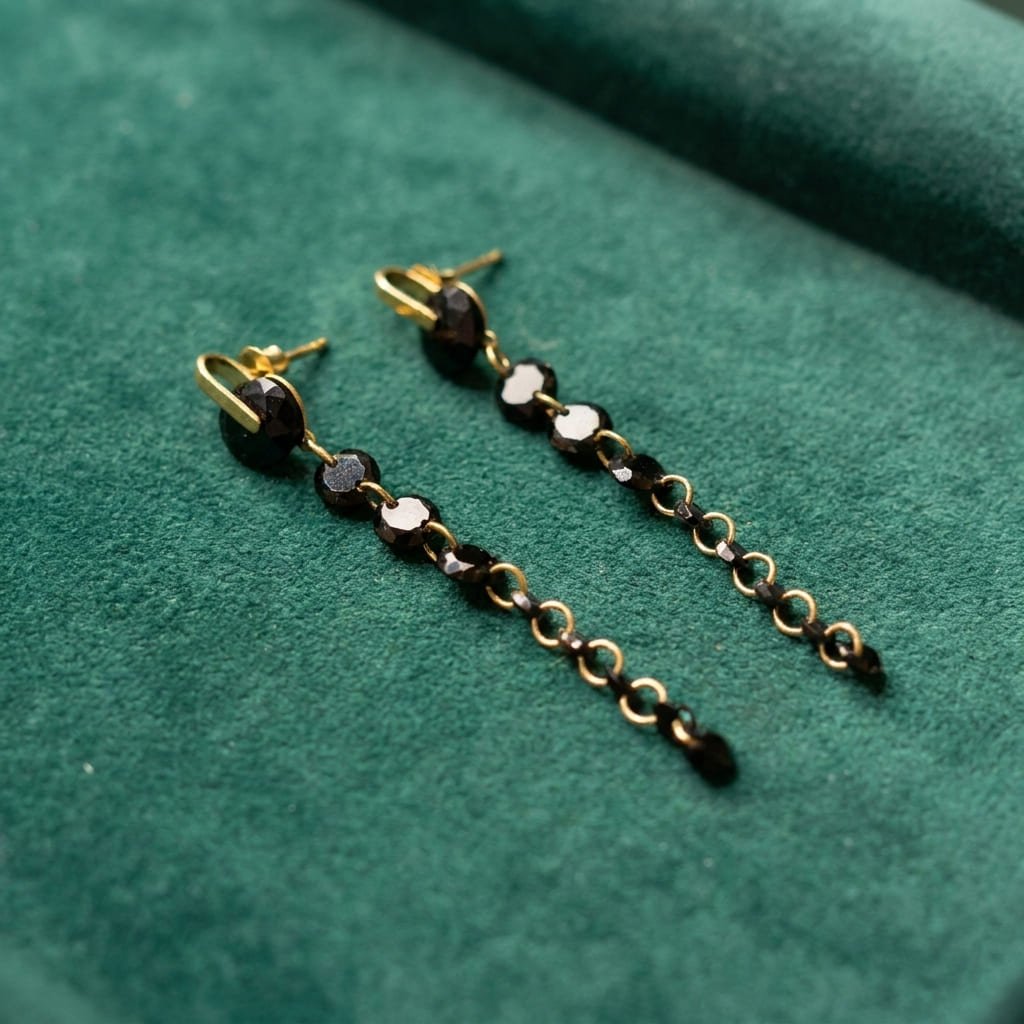Boucles d'oreilles Eclissi Noir - Acier Inoxydable