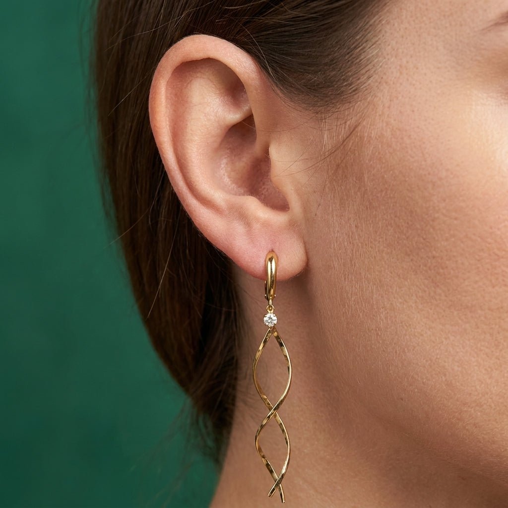 Boucles d'Oreilles Elicia - Plaqué Or Garantie