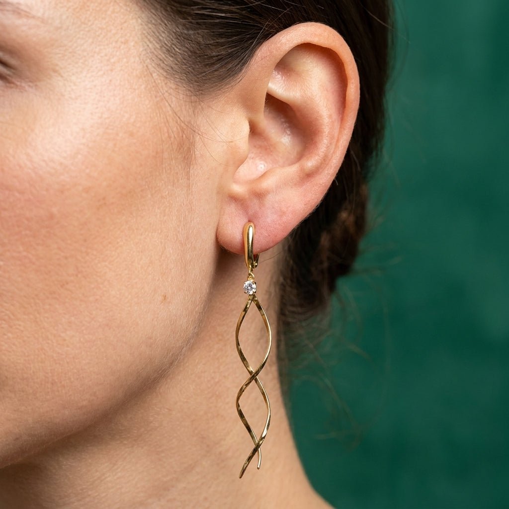 Boucles d'Oreilles Elicia - Plaqué Or Garantie